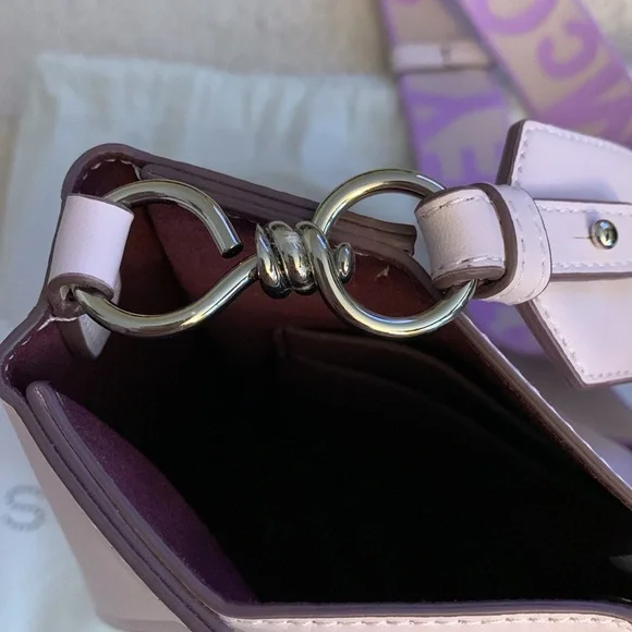 🌸 Stella McCartney perforated logo alter Napa crossbody bag in Lilac - Picture 9 of 15